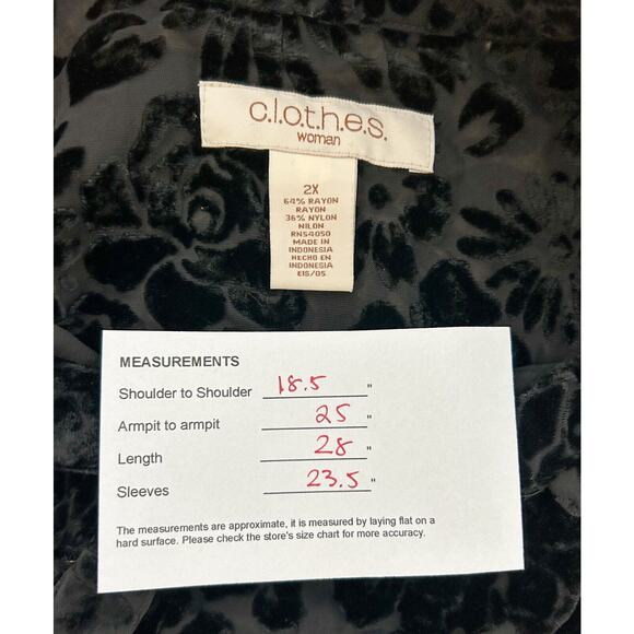 CLOTHES Floral Rose Burnout Velvet Button Up Top 2X Ease Witchy Whimsigoth Loose - Picture 10 of 13